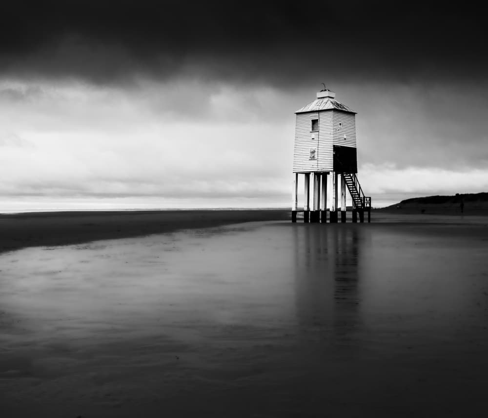 Moody Coastal Lighthouse by Robert Bolton — canvas wall art