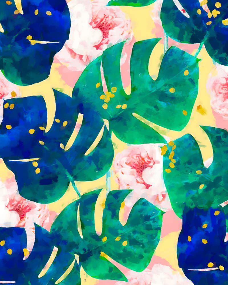 Vibrant Tropical Bloom by Uma Gokhale — canvas wall art