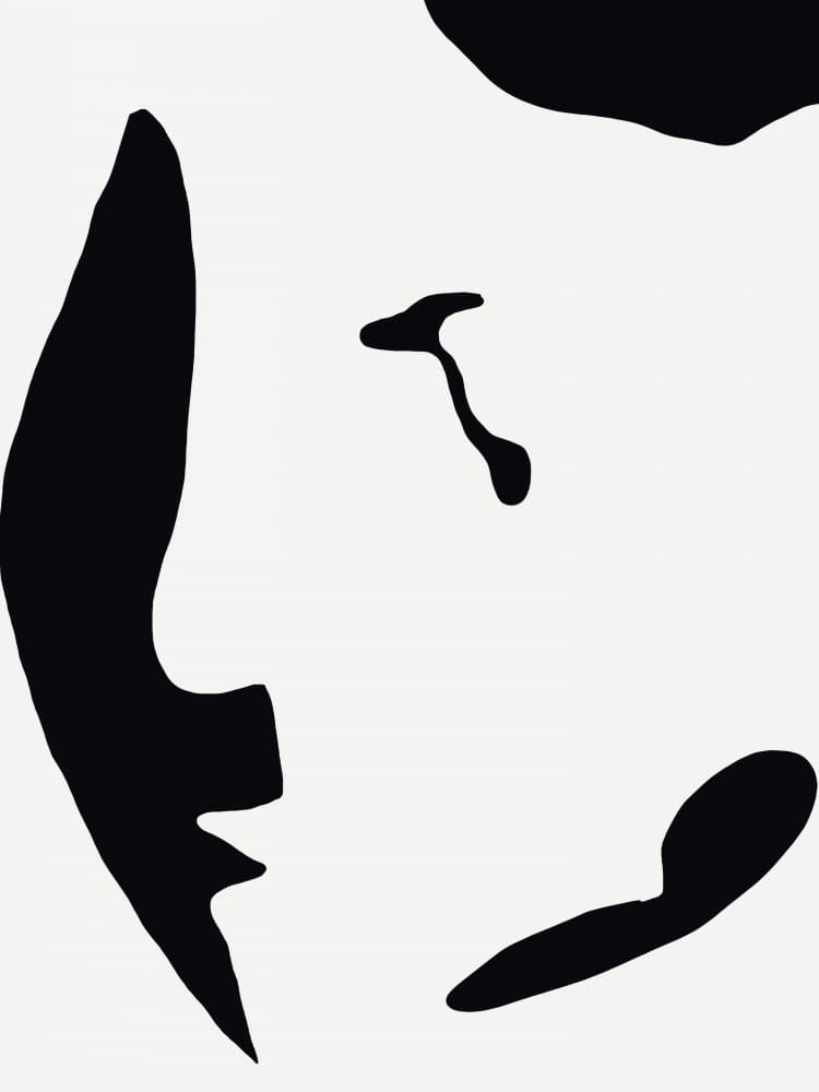 Abstract Man Profile by Little Dean — canvas wall art