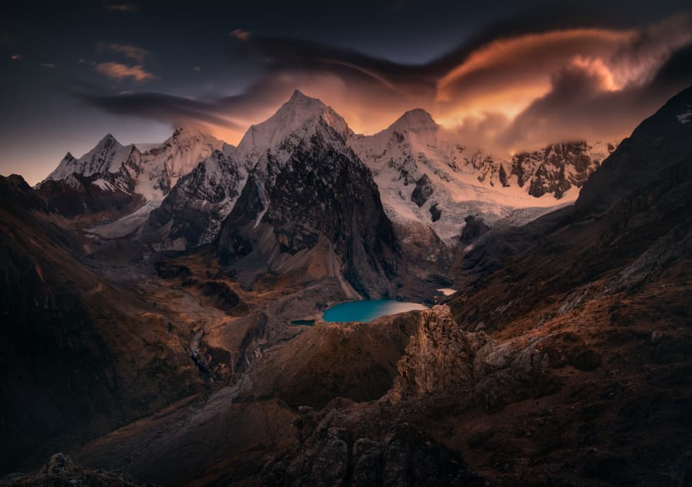 Twilight Mountain Lake by Karol Nienartowicz — canvas wall art