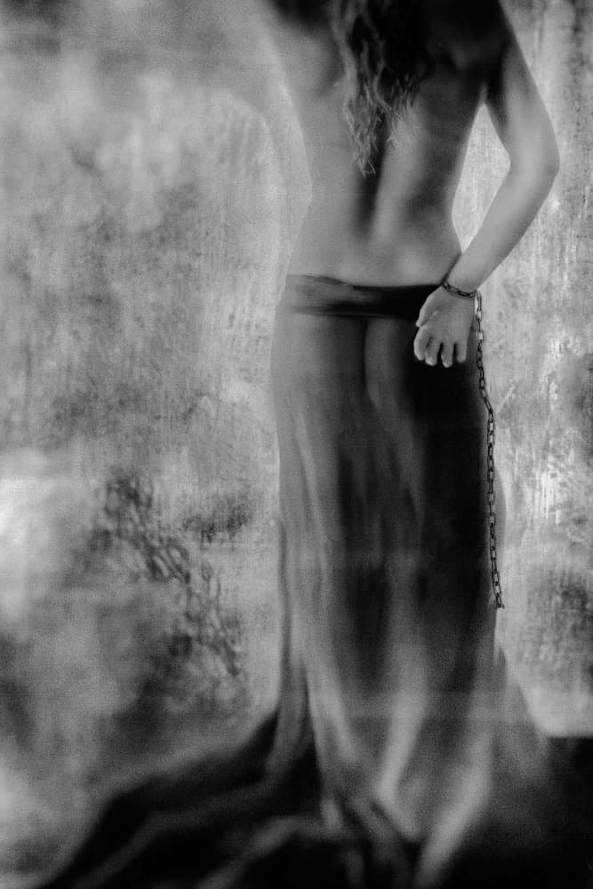 Mysterious Woman Bound by Charlaine Gerber — canvas wall art