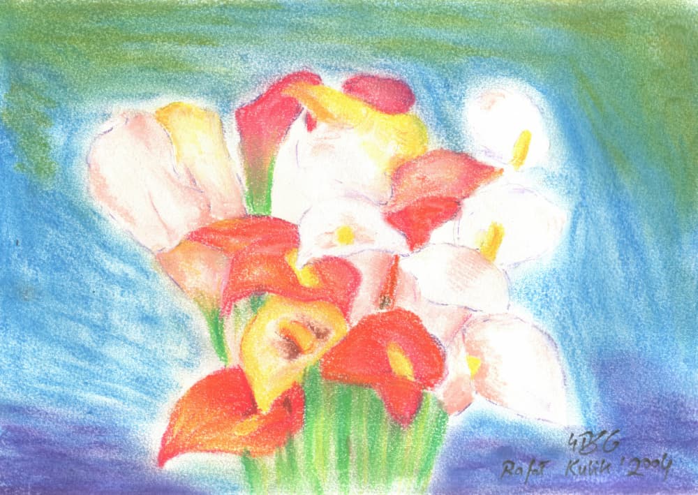 Flower Art Drawing Sketch 46 by Kulik — canvas wall art