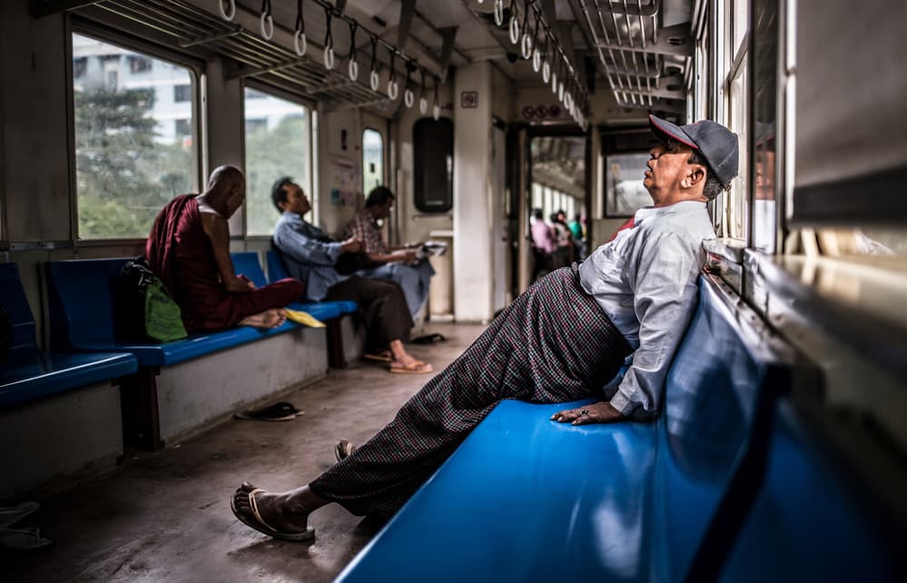 Peaceful Train Journey by Marco Tagliarino — canvas wall art