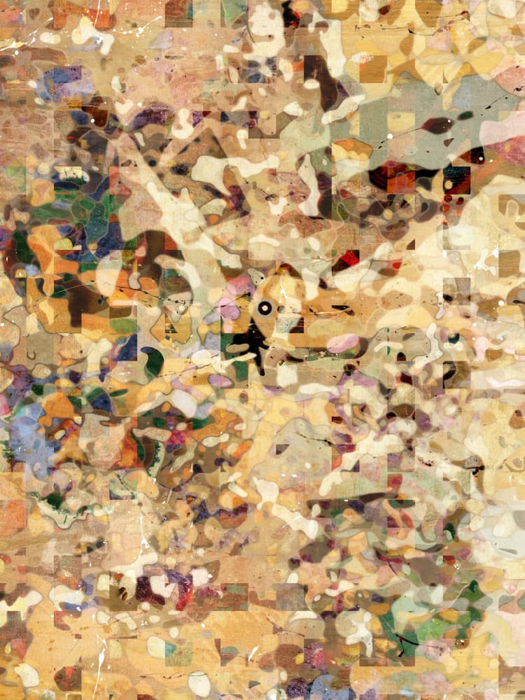 Dynamic Abstract Collage by Angelo Cerantola — canvas wall art