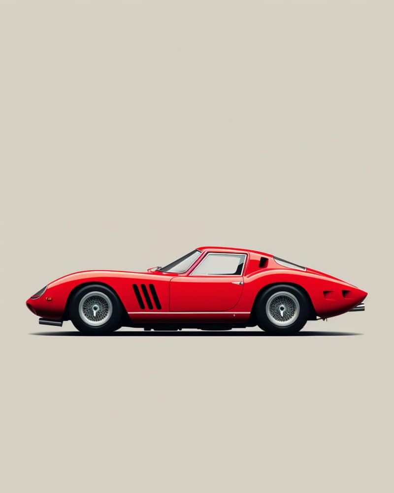 Sleek Red Sports Car by Emiliano Deificus — canvas wall art