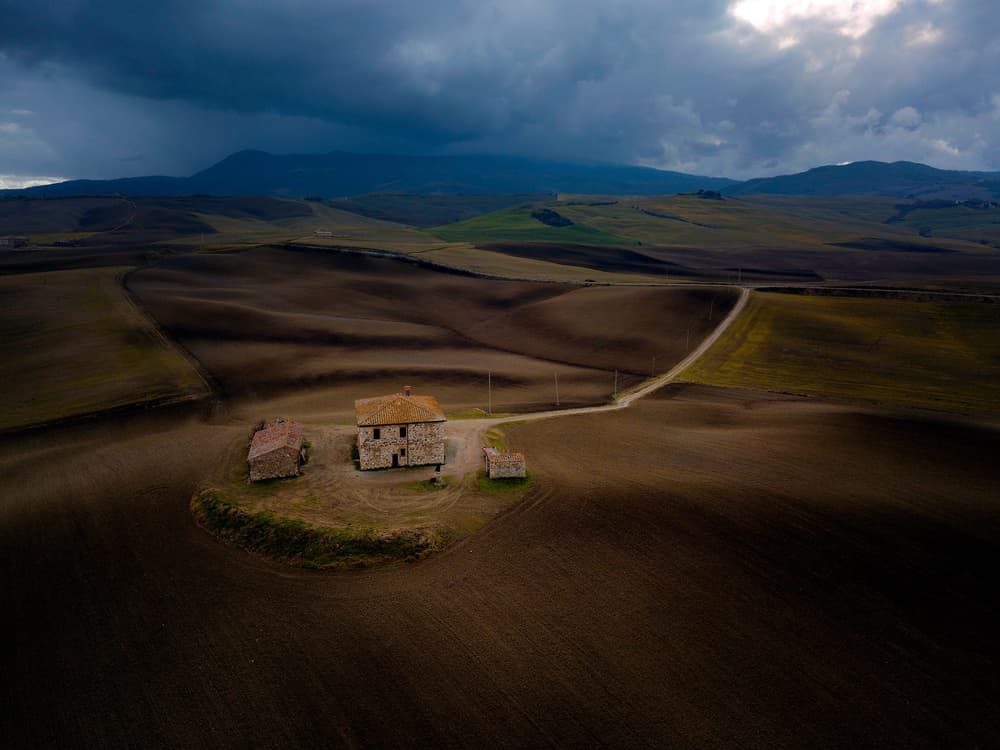 Solitary Farmhouse Landscape by Jure Kravanja — canvas wall art