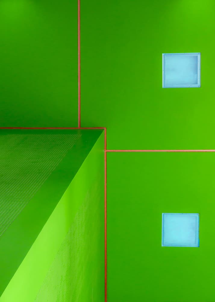 Vibrant Green Geometry by Greetje van Son — canvas wall art