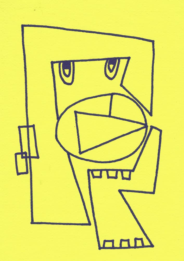 Quirky Abstract Face by Santhosh ch — canvas wall art