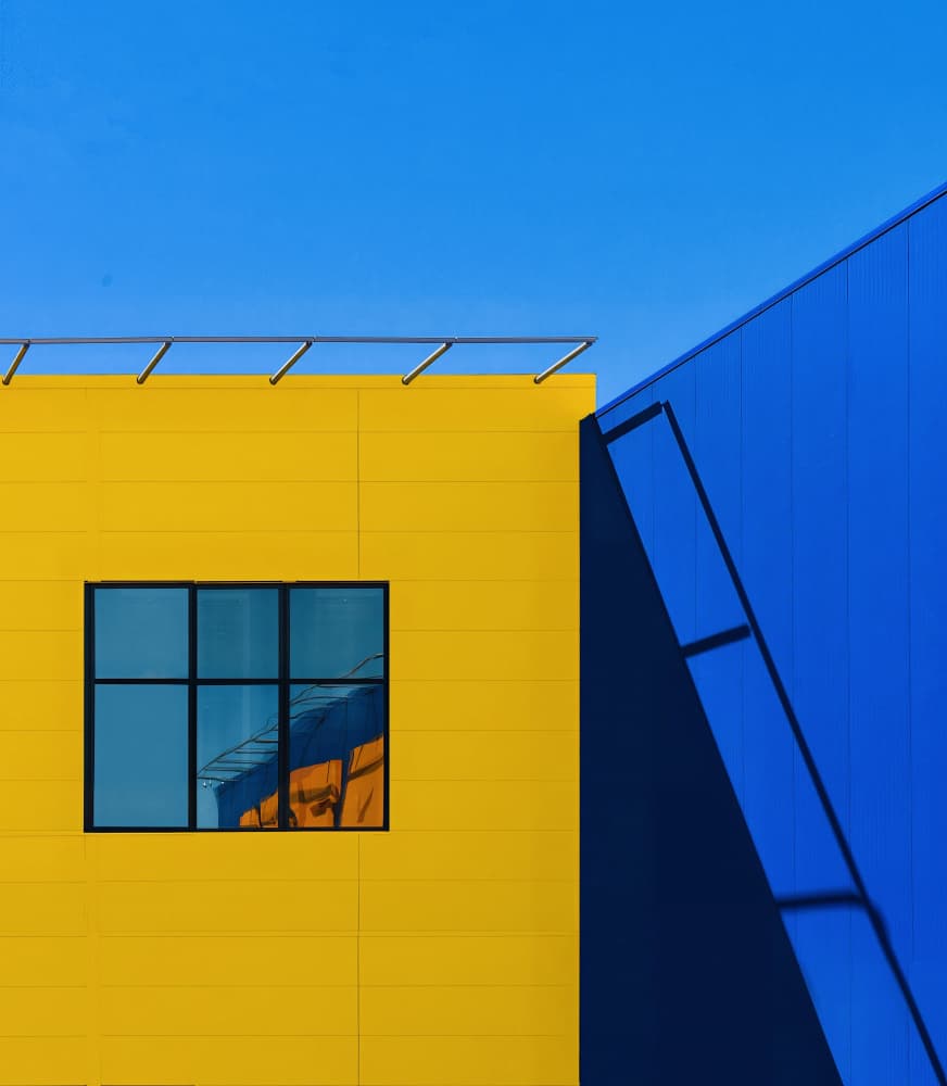 Vibrant Geometric Buildings by Arnon Orbach — canvas wall art