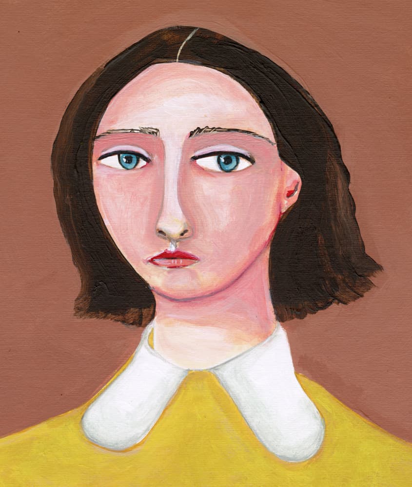 Melancholy Girl Portrait by Sharyn Bursic — canvas wall art