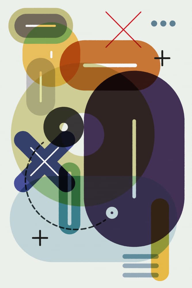 Colorful Math Symbols by Rafa Mateo — canvas wall art
