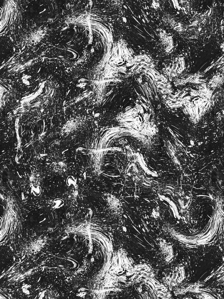 Abstract Dripping Painting Black White by Ninola Design — canvas wall art