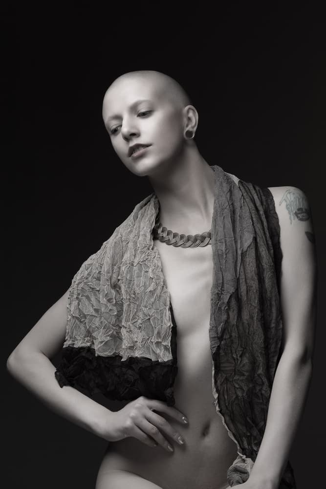 Striking Bald Woman by Jan Slotboom — canvas wall art