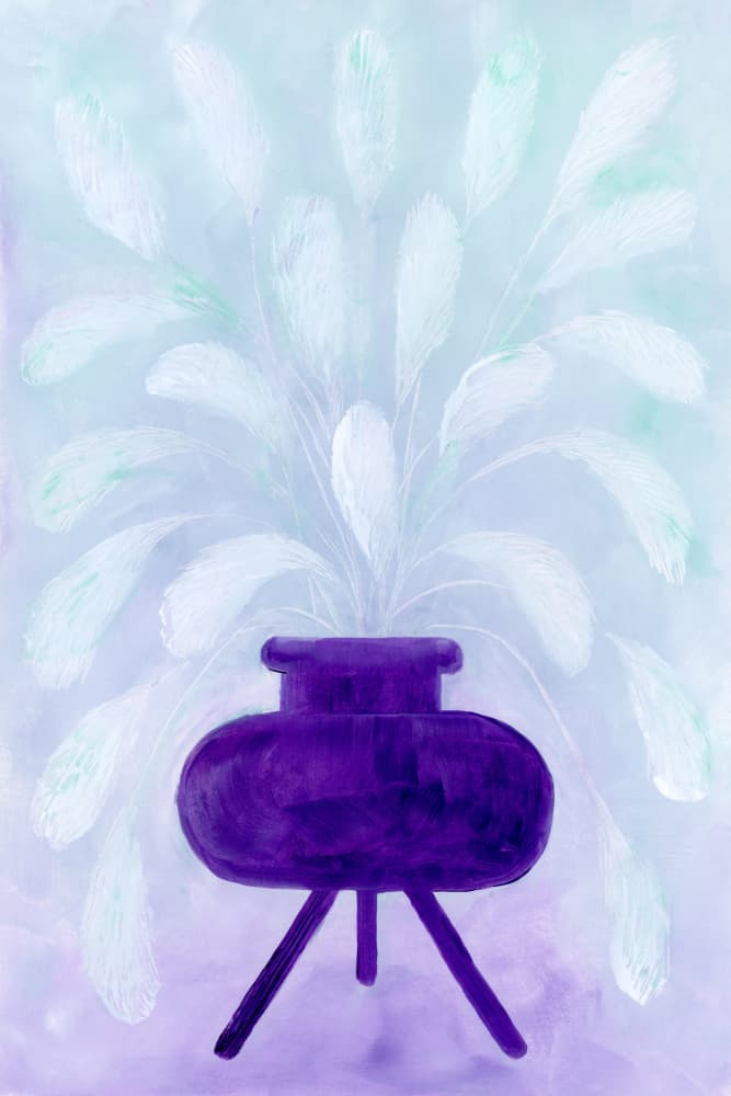 Magical Cauldron Bloom by Rosana Laiz Blursbyai — canvas wall art