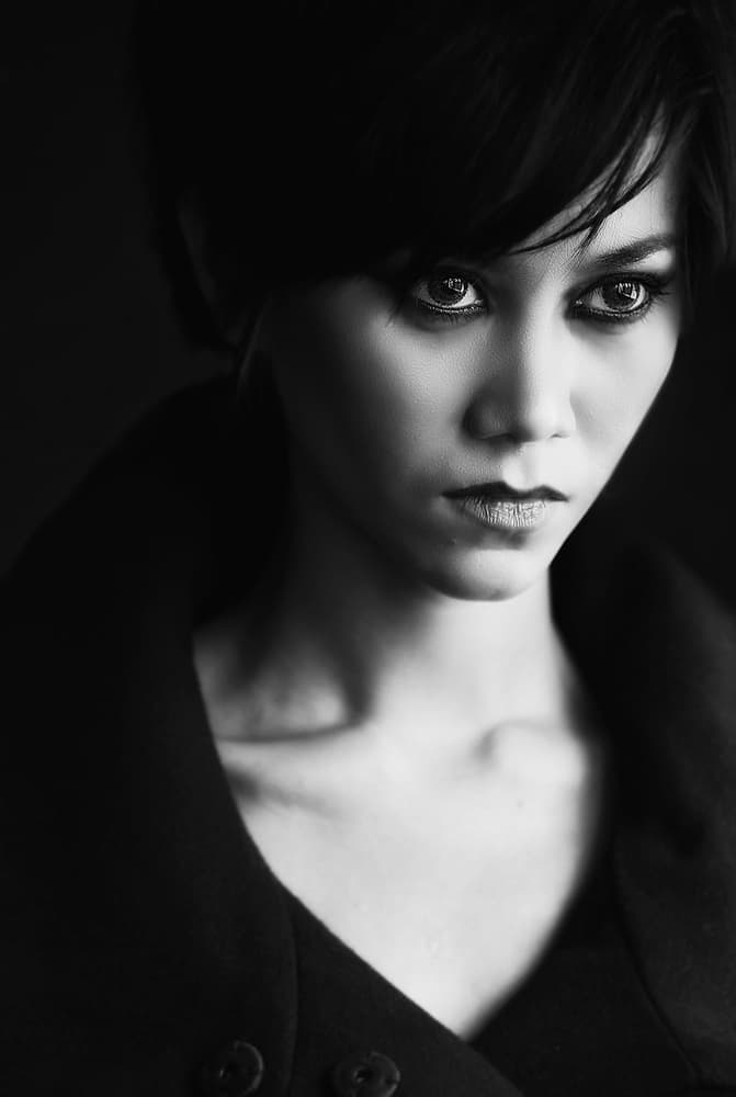 Mysterious Gaze Portrait by Hari Sulistiawan — canvas wall art