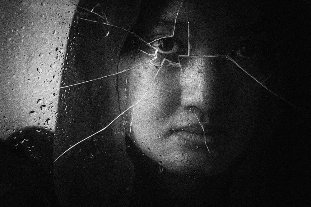 Fragmented Gaze Portrait by Andi Halil — canvas wall art