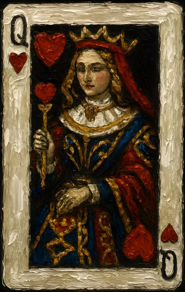 Regal Queen of Hearts by HUGO — canvas wall art