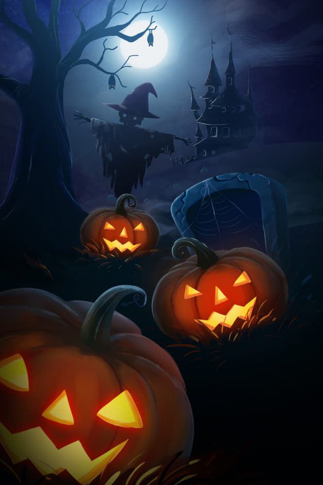 Spooky Halloween Night by Xuan Thai — canvas wall art