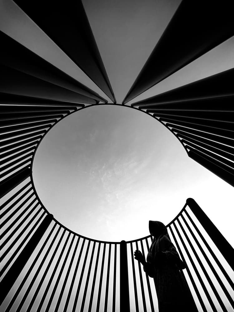 Dramatic Spiral Silhouette by Rahmad Adriansyah — canvas wall art