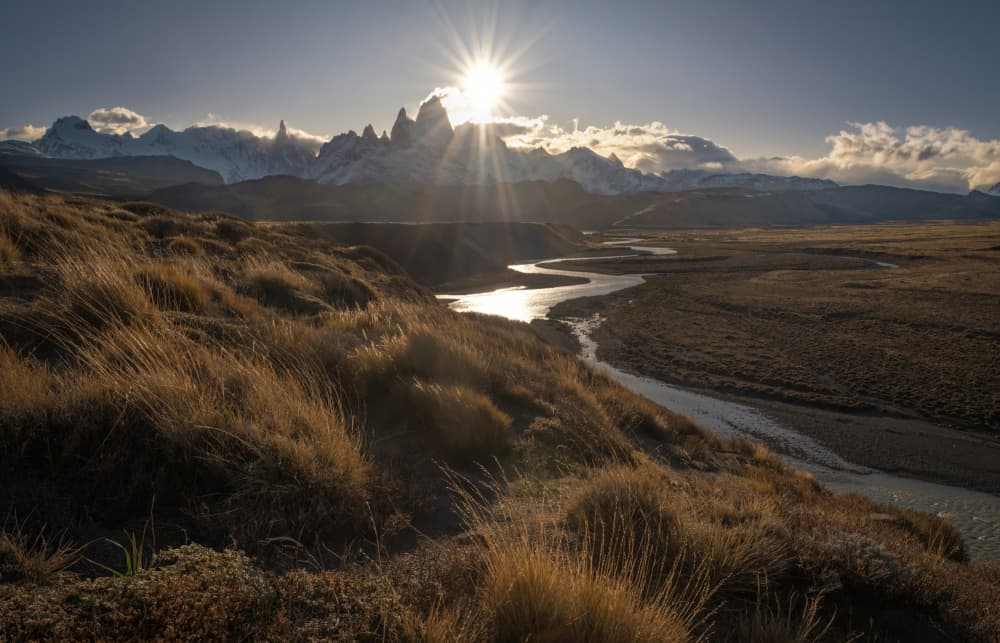 Patagonian Mountain Sunrise by James S. Chia — canvas wall art