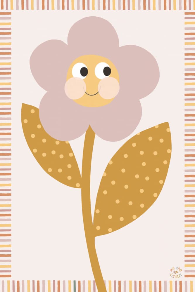 Cheerful Flower Friend by Menina Lisboa — canvas wall art
