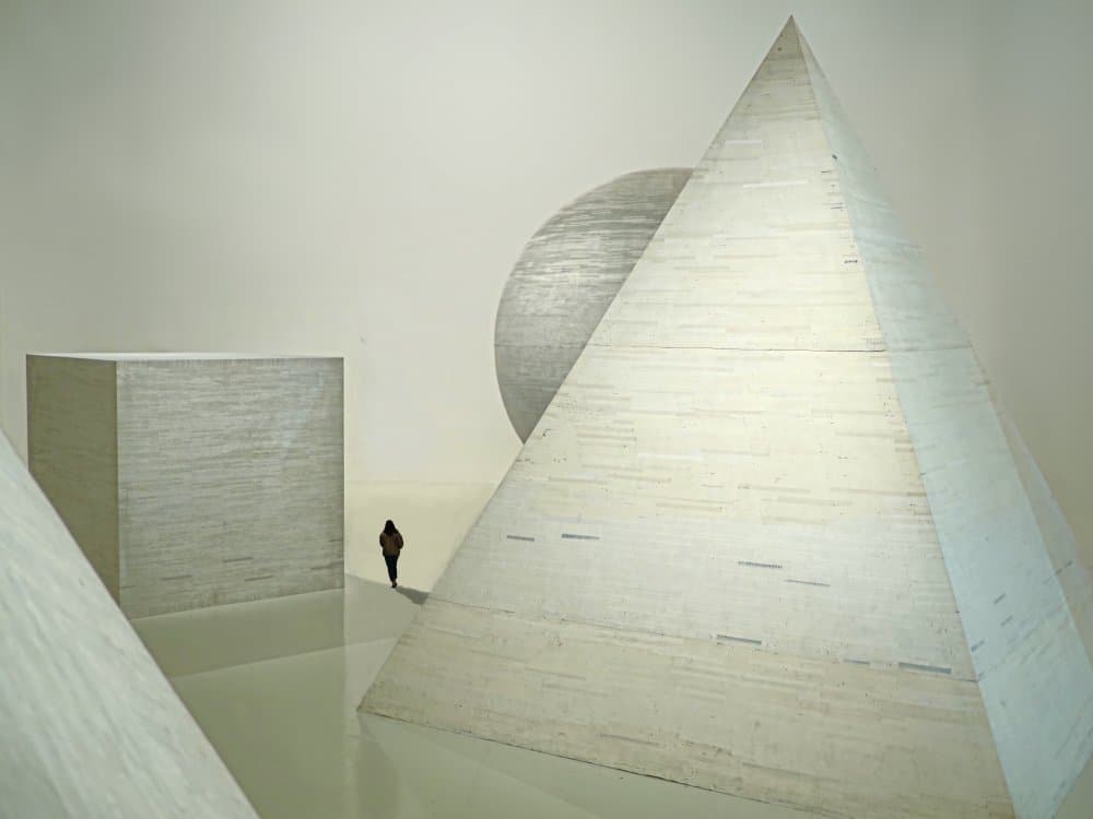 Geometric Forms Solitary Figure by Peter Hammer — canvas wall art