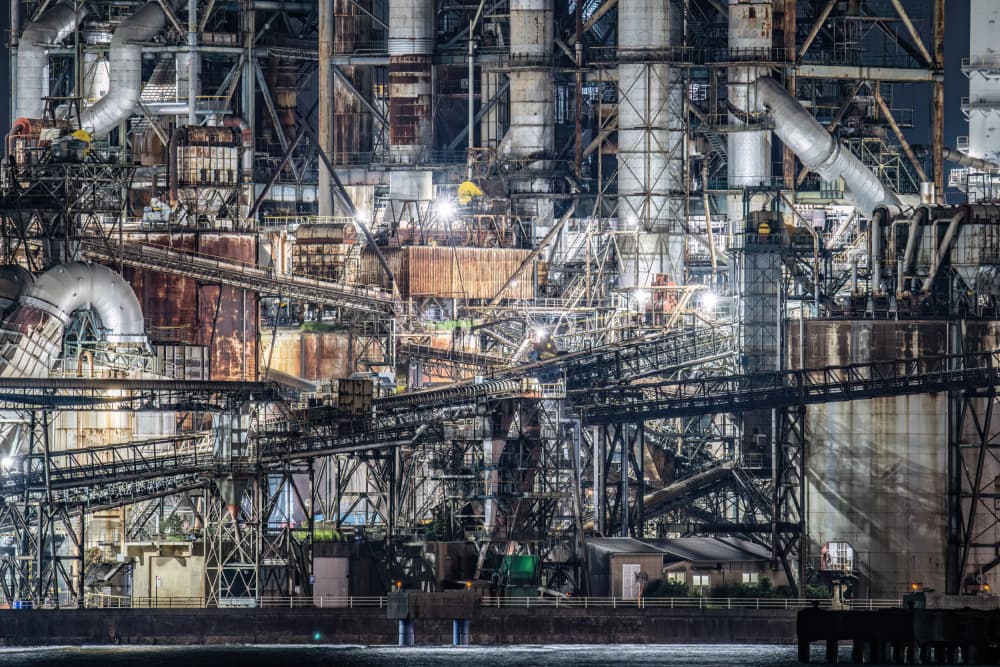 Industrial Night Complex by Kobayashi Tetsurou — canvas wall art