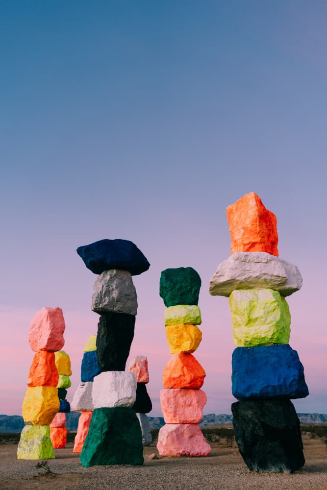 Vibrant Stacked Desert Stones by Bethany Young — canvas wall art