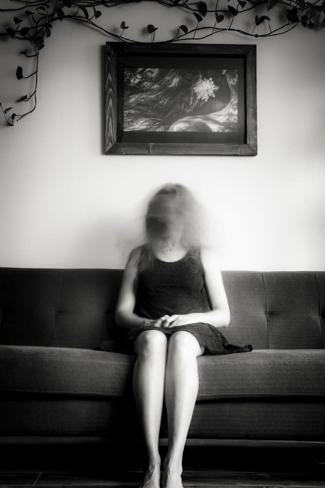 Pensive Blurred Figure by Afshin Saeidinia — canvas wall art