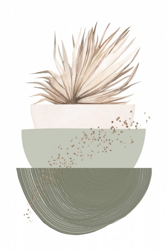 Neutral Desert Plant Stack by Sally Ann Moss — canvas wall art