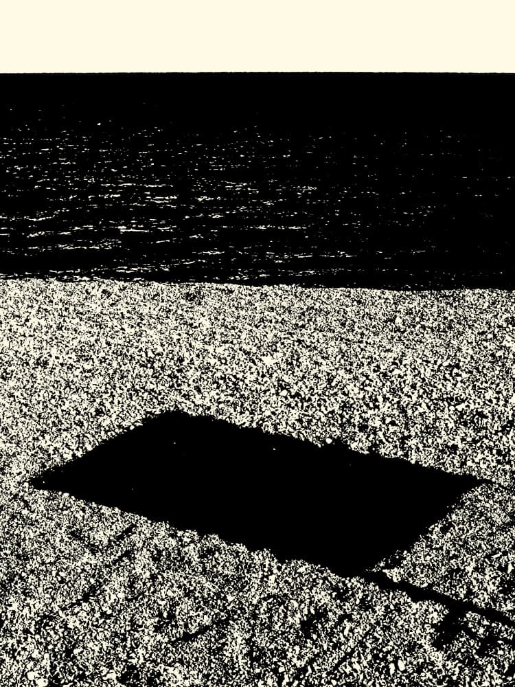 Pebble Beach Shadow by Petr Strnad — canvas wall art