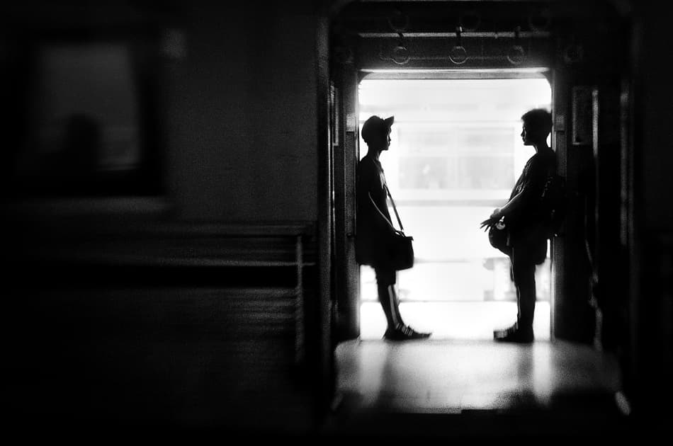 Train Car Silhouettes by Sebastian Kisworo — canvas wall art