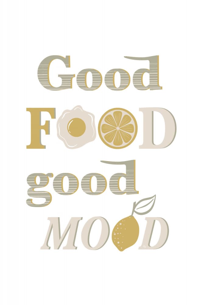 Good Food Good Mood by Martina — canvas wall art