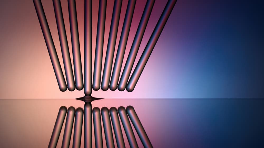 Gradient Tubes Reflection by Drazen Sokac — canvas wall art