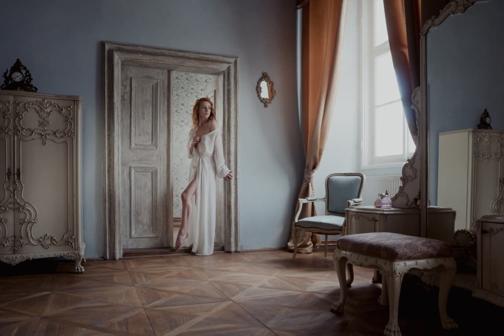 Elegant Lady's Entrance by Ruth Franke — canvas wall art