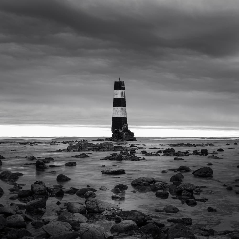 Moody Coastal Lighthouse by Ray Truter — canvas wall art