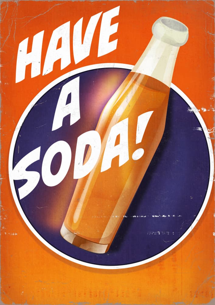 Refreshing Retro Soda by Nicholas — canvas wall art
