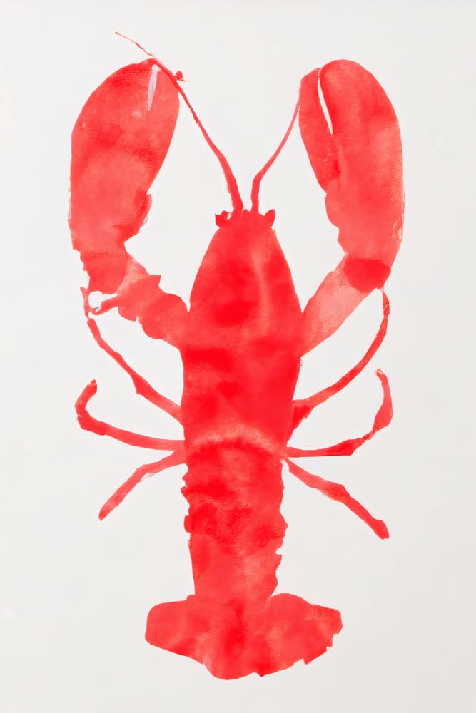 Vibrant Red Lobster by Merel Takken — canvas wall art