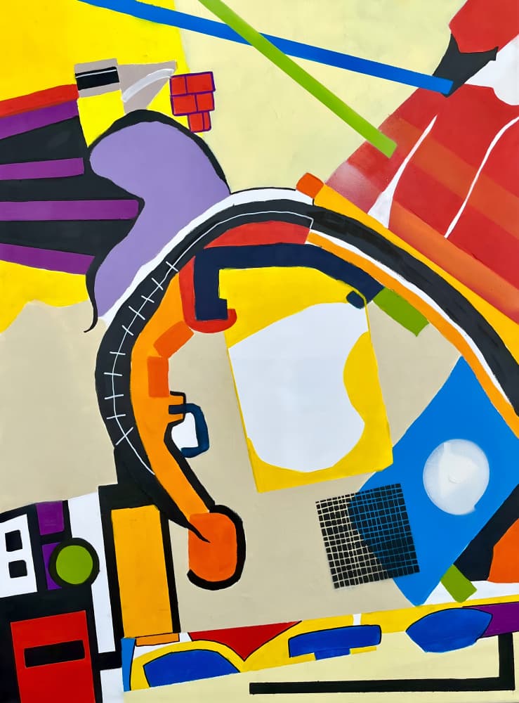 Dynamic Abstract Shapes by Kajsa Bergström — canvas wall art