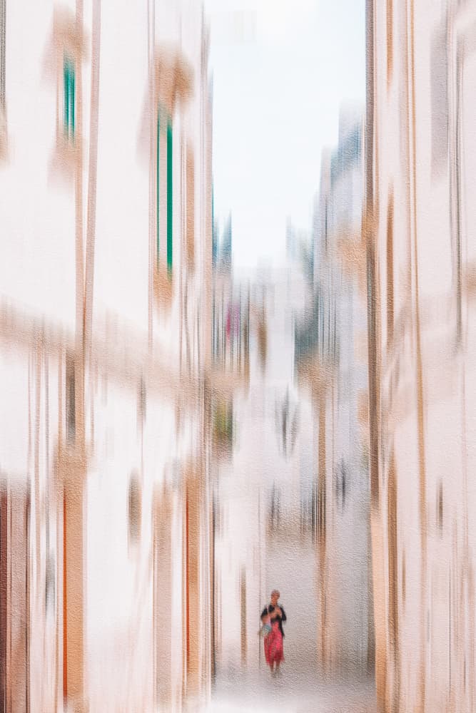 Woman in Bright Alley by Cindy Liu — canvas wall art