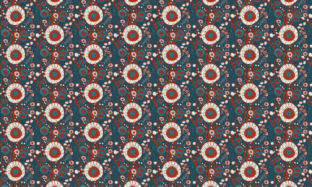 Abstract Bohemian Blooms by VOLHA RAMANCHUK — canvas wall art