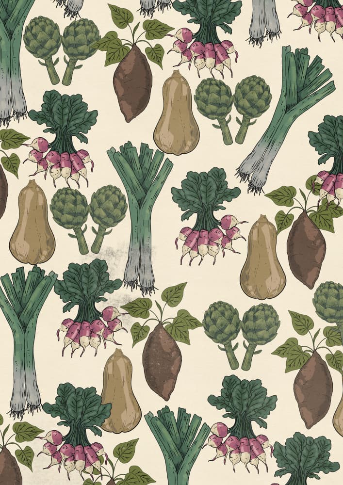 Garden Fresh Vegetables by Nicholas — canvas wall art