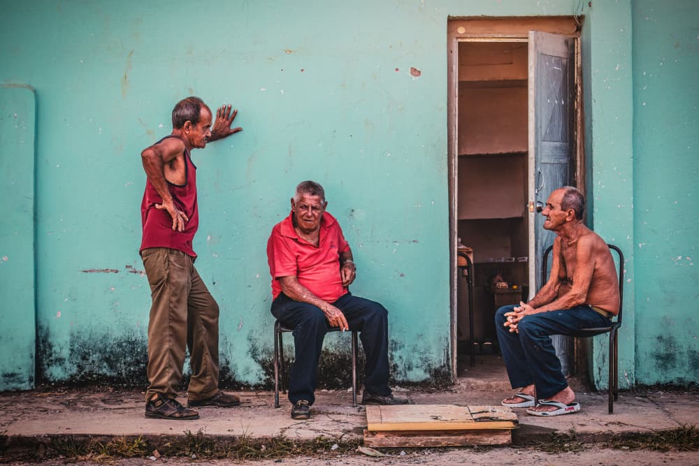 Daily Street Conversation by Marco Tagliarino — canvas wall art