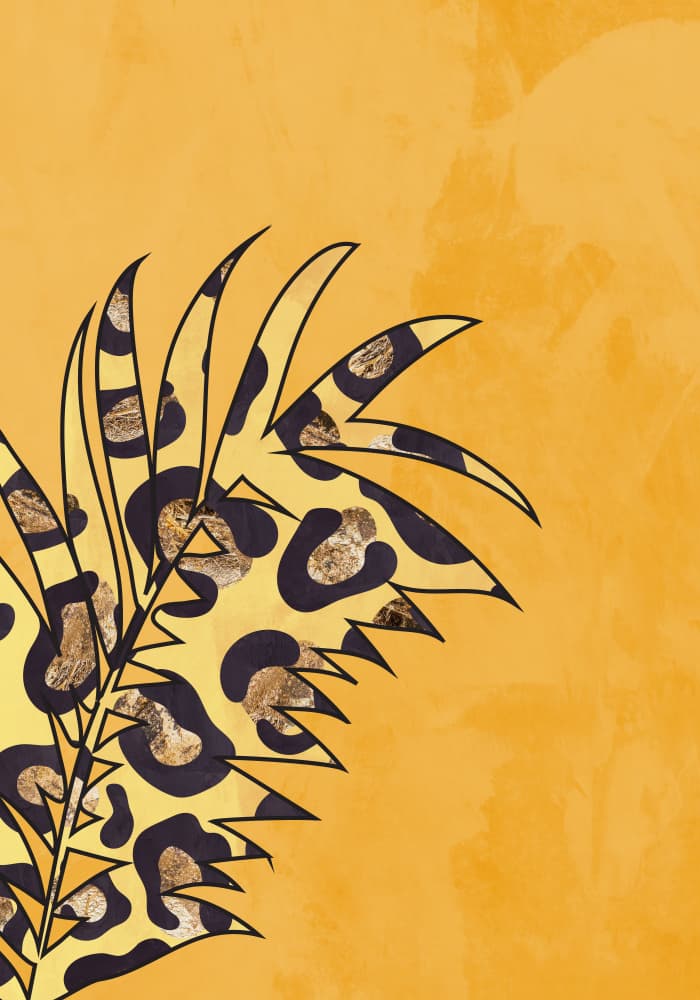 Tropical Leopard Palm by Sarah Manovski — canvas wall art
