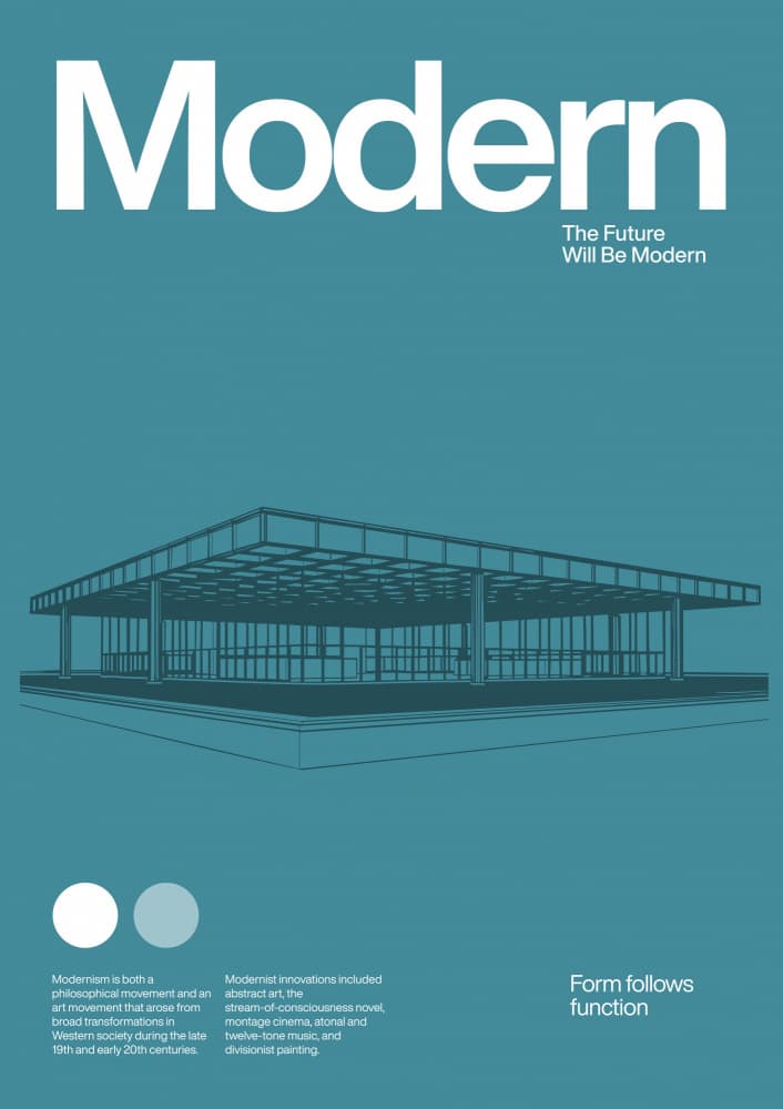Modernism Form Follows Function by David Vineïs — canvas wall art