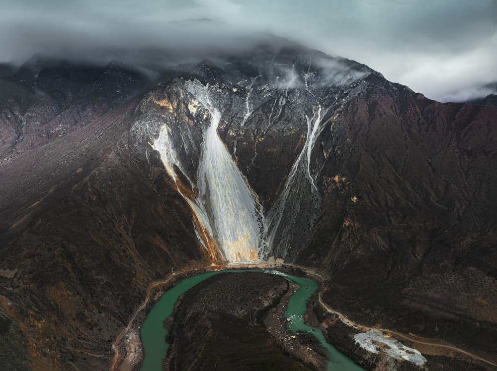 Majestic Mountain River by UU — canvas wall art