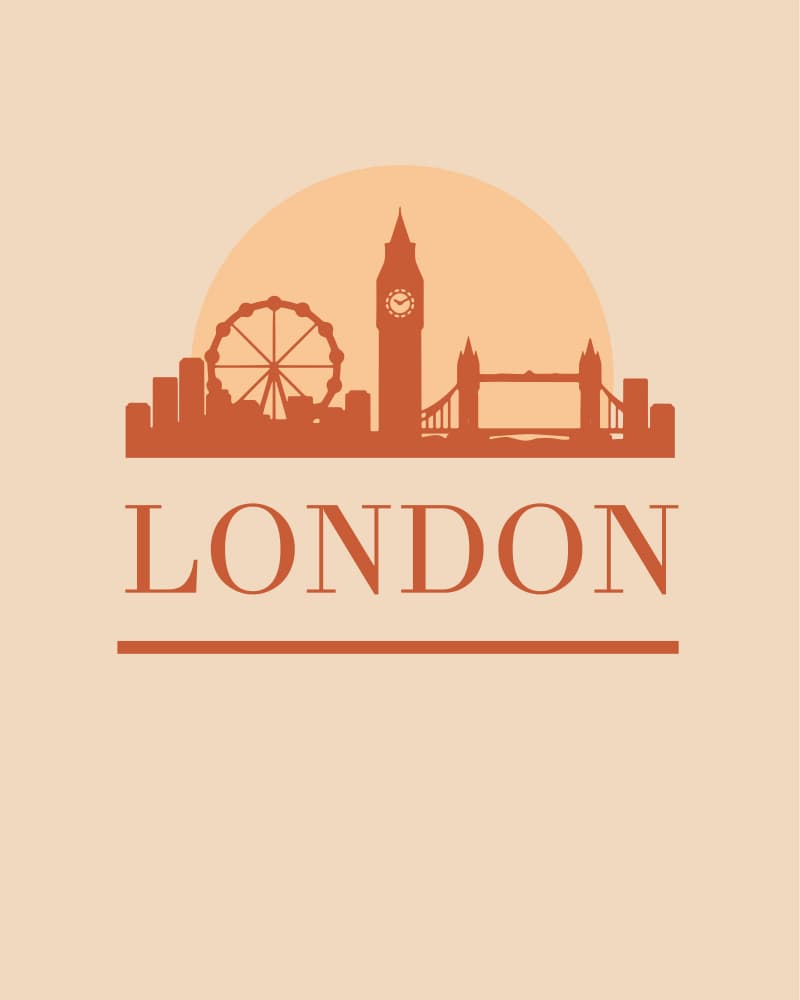 London Sunset Skyline by Emiliano Deificus — canvas wall art