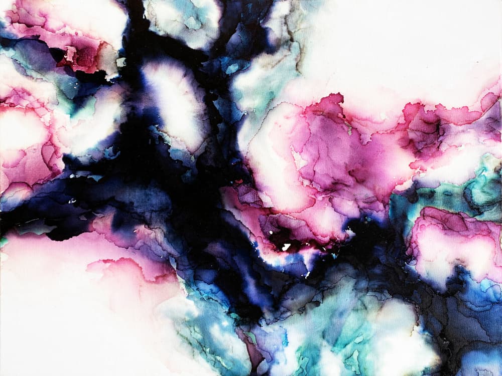 Fluid Color Fusion by Alyson Storms — canvas wall art
