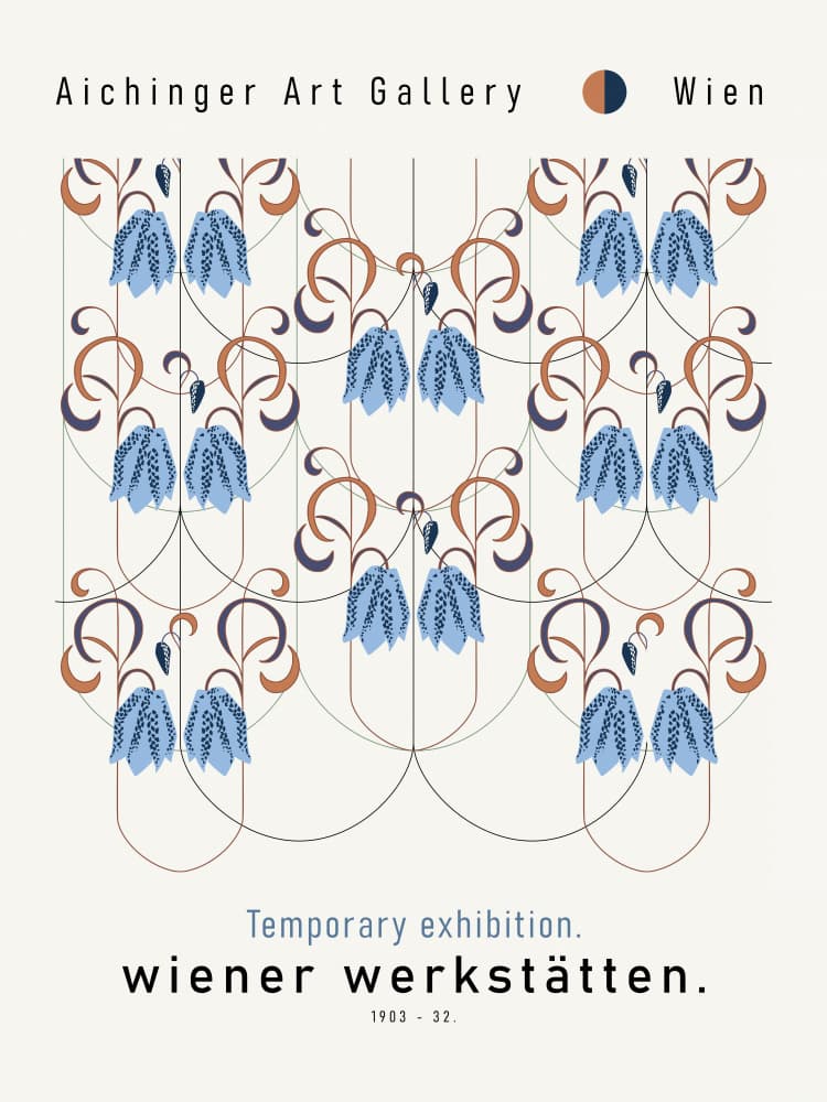 Art Nouveau Floral Pattern by Annick — canvas wall art