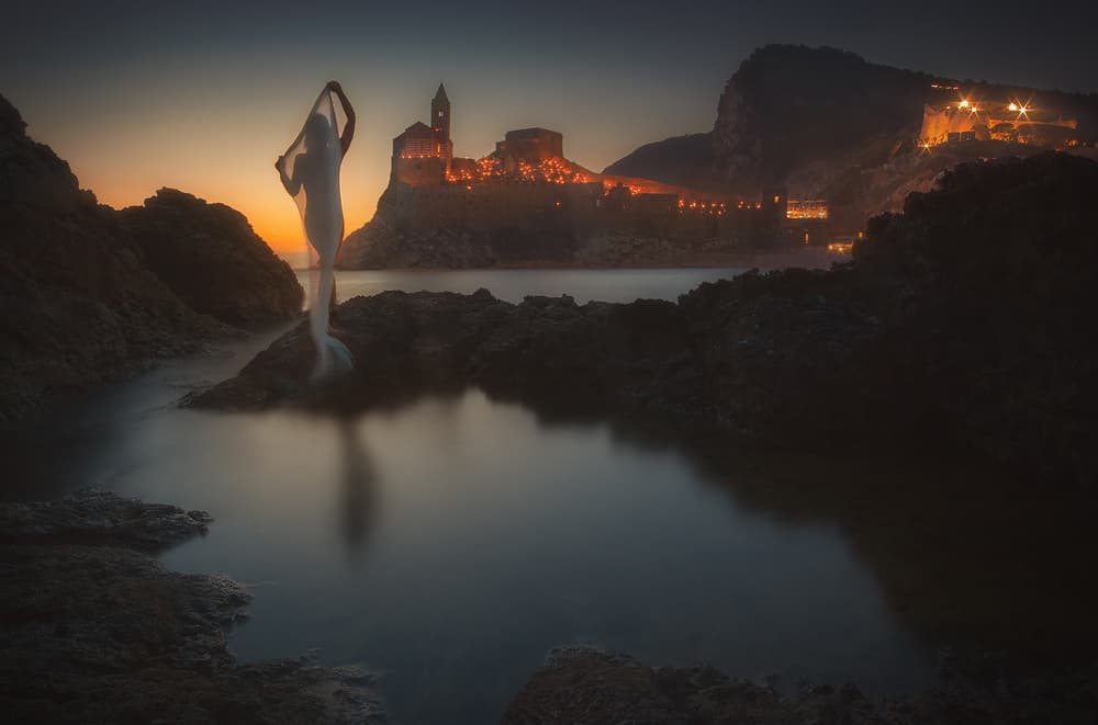 Ethereal Coastal Sunset by Paolo Lazzarotti — canvas wall art